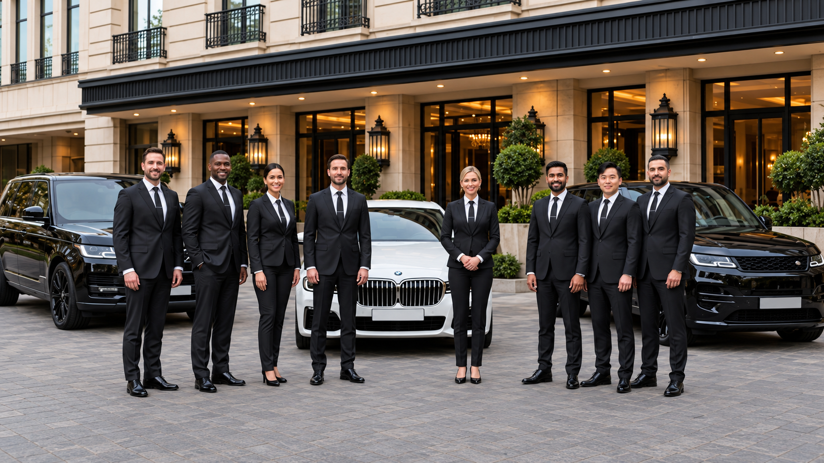 Black Range Rover executive vehicle